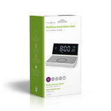 Alarm clock wireless charger | Qi szabványú | 5 / 7.5 / 10 / 15 W | USB-A Dugasz | 2 Riasztási Idők | Szundi funkció