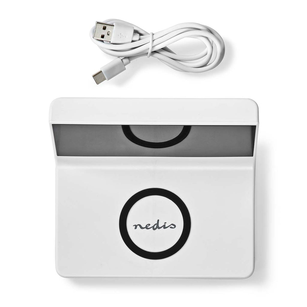 Alarm clock wireless charger | Qi szabványú | 5 / 7.5 / 10 / 15 W | USB-A Dugasz | 2 Riasztási Idők | Szundi funkció