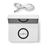 Alarm clock wireless charger | Qi szabványú | 5 / 7.5 / 10 / 15 W | USB-A Dugasz | 2 Riasztási Idők | Szundi funkció