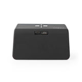 Alarm clock wireless charger | Qi szabványú | 5 / 7.5 / 10 / 15 W | USB-A Dugasz | Éjszakai Fény | 2 Riasztási Idők | Szundi funkció