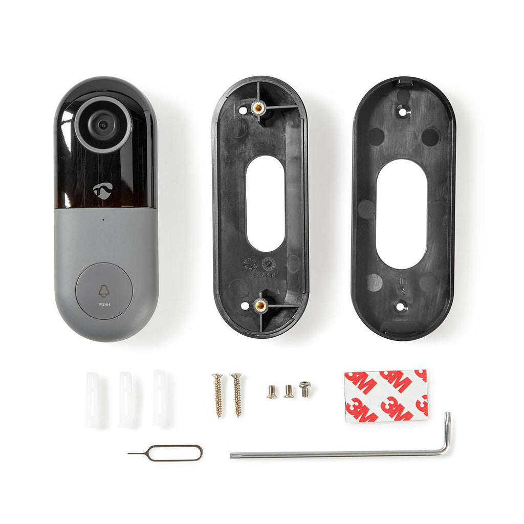 SmartLife Videó kaputelefon | Transzformátor | Android™ & iOS | 1280x720 | Micro SD | Felhőbe tölthető | IP53 | Mozgásérzékelővel | Éjjellátó: 15 m | Wi-Fi / 433 MHz | Szürke/Fekete