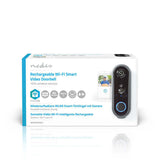 SmartLife Videó kaputelefon | Wi-Fi | Elemes Áramellátás | Android™ / IOS | Full HD 1080p | Cloud / microSD (nem tartozék) | IP54 | Mozgásérzékelővel | Éjjellátó | Szürke