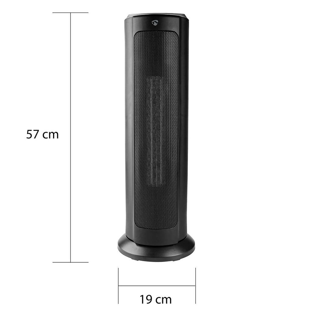 SmartLife Fűtőventilátor | Wi-Fi | Torony | 2000 W | 3 Hőbeállítások | Oszcilláló | Kijelző | 15 - 35 °C | Android™ / IOS | Fekete