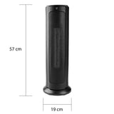 SmartLife Fűtőventilátor | Wi-Fi | Torony | 2000 W | 3 Hőbeállítások | Oszcilláló | Kijelző | 15 - 35 °C | Android™ / IOS | Fekete