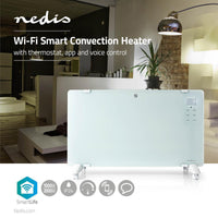 SmartLife Konvektor | Wi-Fi | Fürdőszobába alkalmas | Üveg Panel | 2000 W | 2 Hőbeállítások | LED | 15 - 35 °C | Állítható hőmérséklet | Fehér