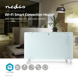 SmartLife Konvektor | Wi-Fi | Fürdőszobába alkalmas | Üveg Panel | 2000 W | 2 Hőbeállítások | LED | 15 - 35 °C | Állítható hőmérséklet | Fehér
