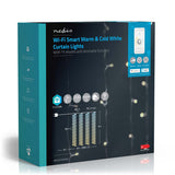 SmartLife Dekoratív LED | Függöny | Wi-Fi | Meleg és lehűlni fehér | 200 LED's | 3 m | Android™ / IOS