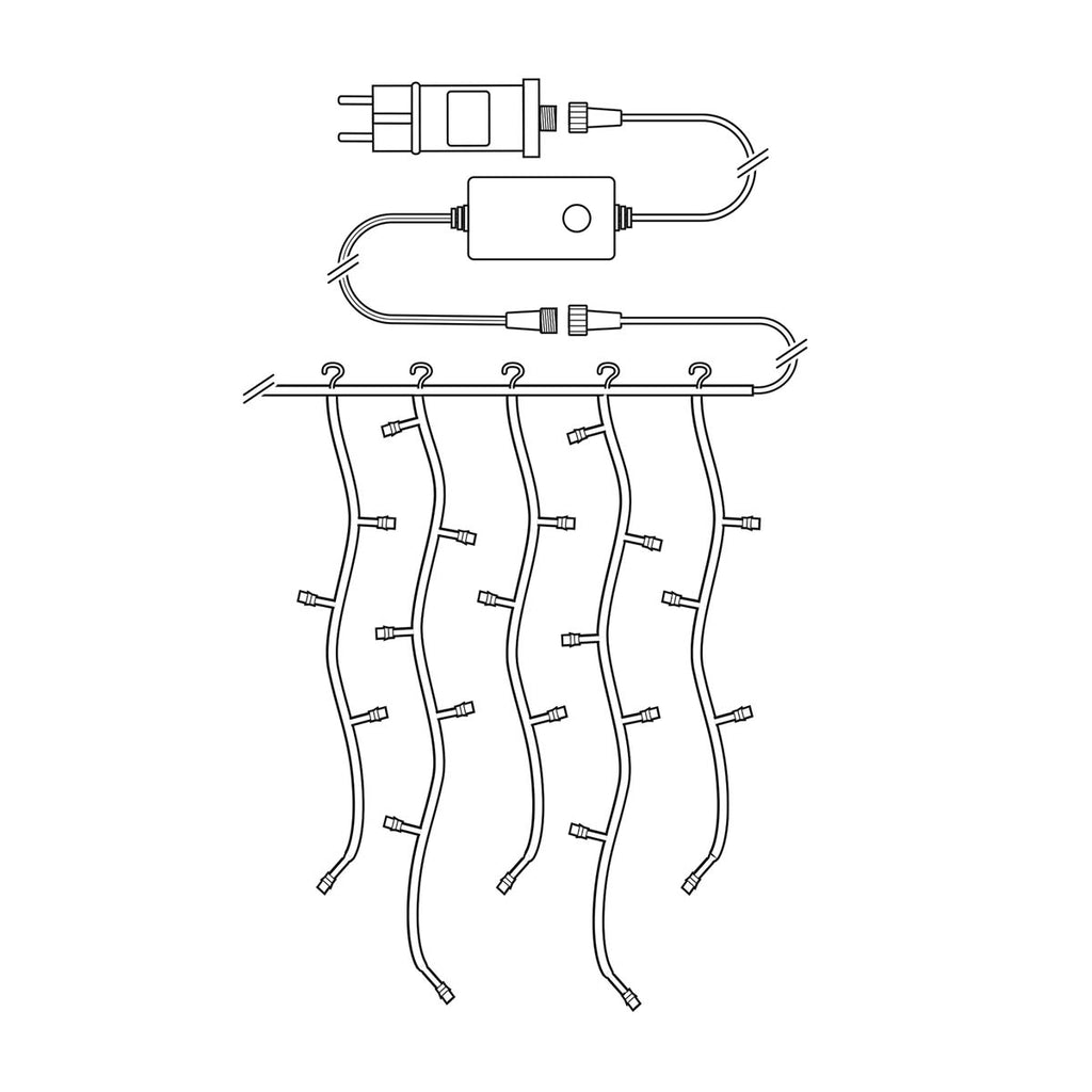 SmartLife Dekoratív LED | Jégcsap | Wi-Fi | Meleg és lehűlni fehér | 240 LED's | 5.00 m | Android™ / IOS