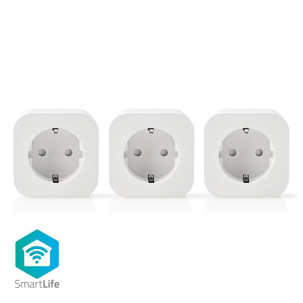 SmartLife Intelligens Csatlakozó | Wi-Fi | 2500 W | Földelt csatlakozó / F típus (CEE 7/7) | -10 - 45 °C | Android™ / IOS | Fehér