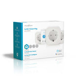 SmartLife Intelligens Csatlakozó | Wi-Fi | 2500 W | Földelt csatlakozó / F típus (CEE 7/7) | -10 - 45 °C | Android™ / IOS | Fehér