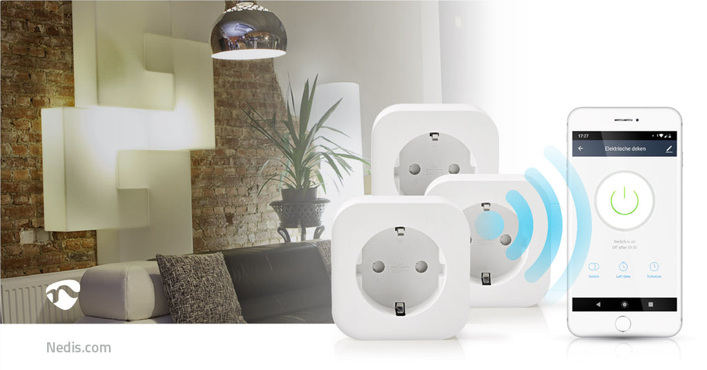 SmartLife Intelligens Csatlakozó | Wi-Fi | 2500 W | Földelt csatlakozó / F típus (CEE 7/7) | -10 - 45 °C | Android™ / IOS | Fehér