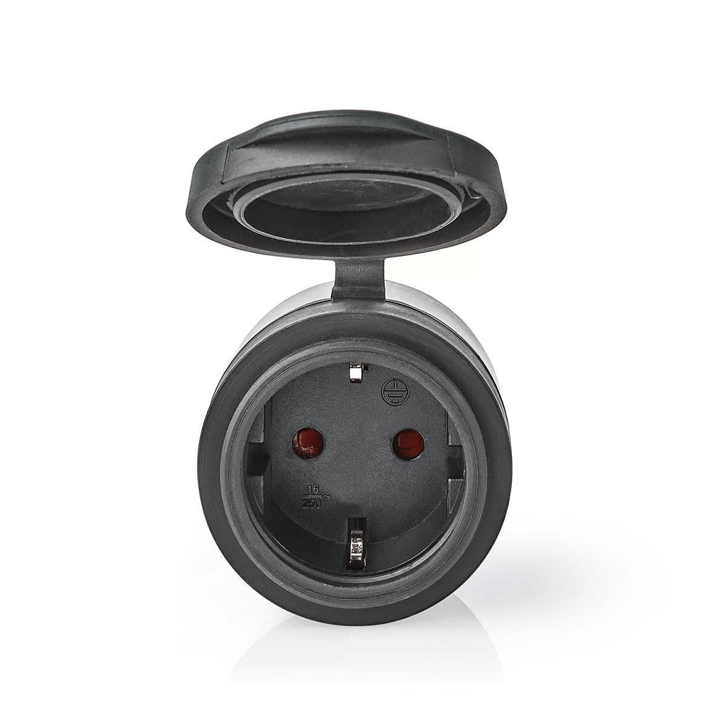SmartLife Intelligens Csatlakozó | Wi-Fi | IP44 | 3680 W | Földelt csatlakozó / F típus (CEE 7/7) | -5 - 40 °C | Android™ / IOS | Fekete