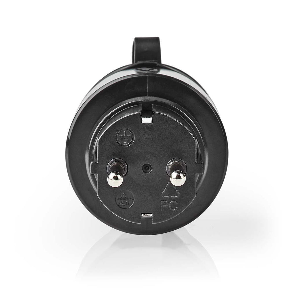 SmartLife Intelligens Csatlakozó | Wi-Fi | IP44 | 3680 W | Földelt csatlakozó / F típus (CEE 7/7) | -5 - 40 °C | Android™ / IOS | Fekete