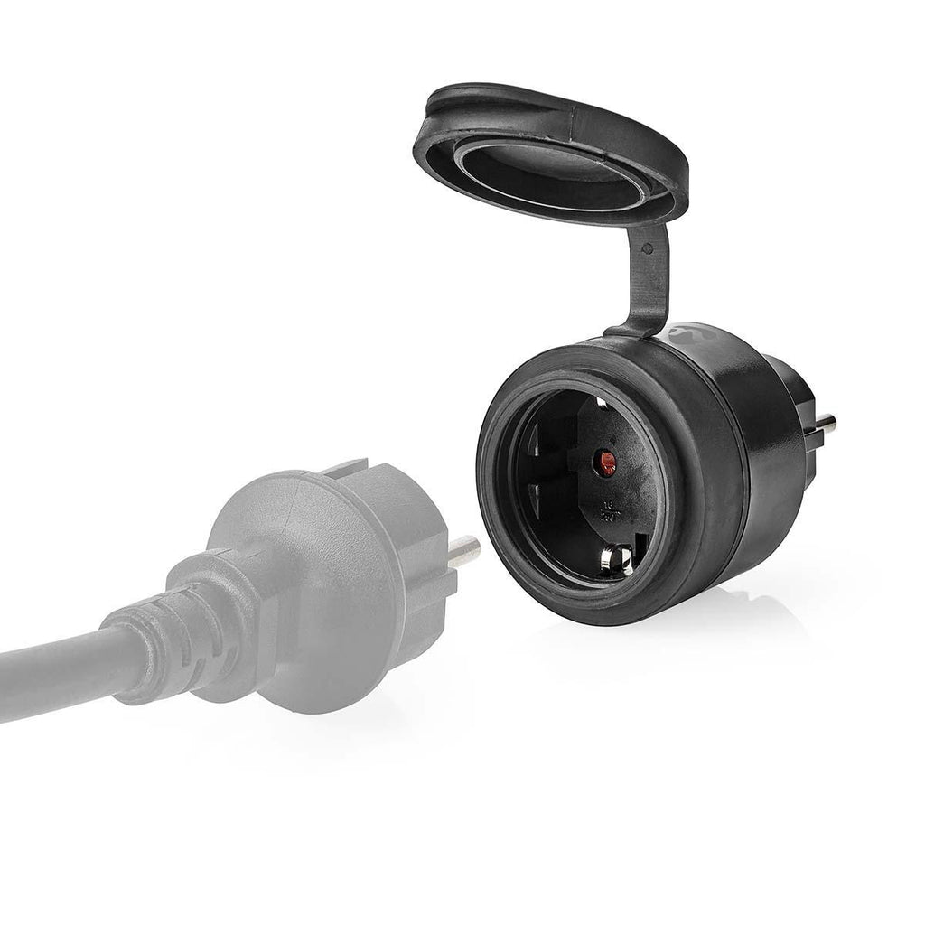 SmartLife Intelligens Csatlakozó | Wi-Fi | IP44 | 3680 W | Földelt csatlakozó / F típus (CEE 7/7) | -5 - 40 °C | Android™ / IOS | Fekete