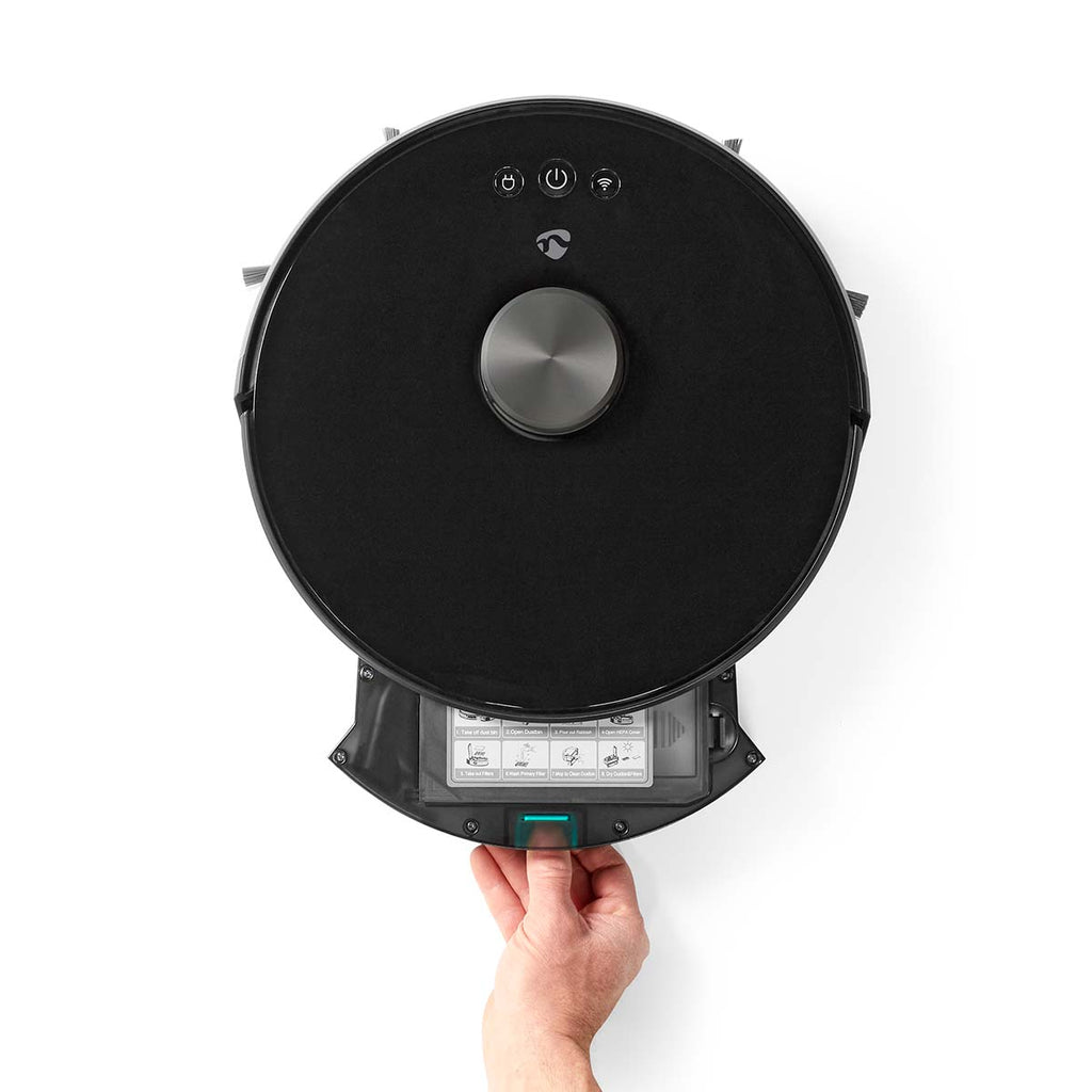 Robot Porszívó | Lézeres navigáció | Wi-Fi | Gyűjtőtartály térfogat: 0.6 l | Automatikus töltés | Maximális működési idő: 120 min | Fekete | Android™ / IOS