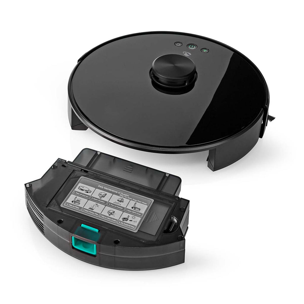 Robot Porszívó | Lézeres navigáció | Wi-Fi | Gyűjtőtartály térfogat: 0.6 l | Automatikus töltés | Maximális működési idő: 120 min | Fekete | Android™ / IOS