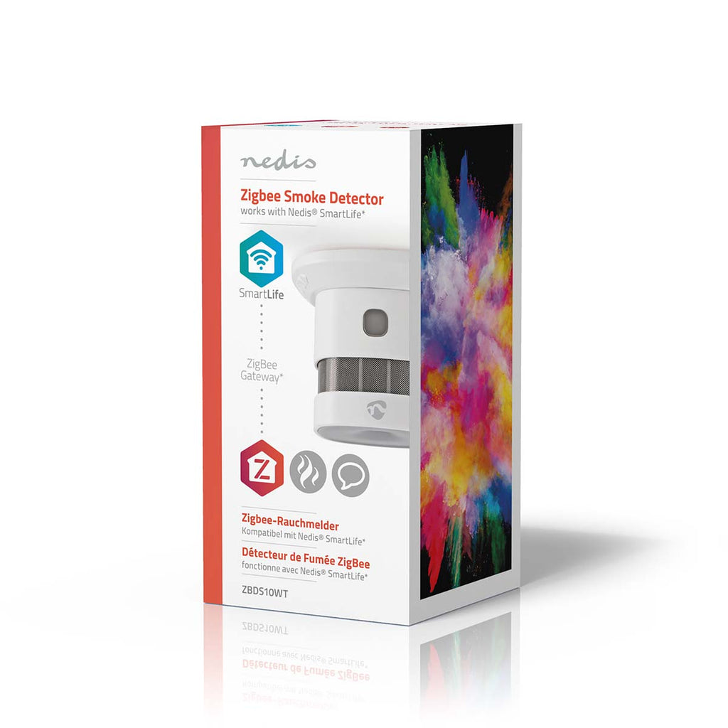 SmartLife füstérzékelő | Zigbee 3.0 | Elemes Áramellátás | Érzékelő élettartama: 10 év | EN 14604 | Android™ / IOS | 85 dB | Fehér | 1 db