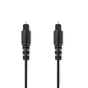 Optikai Audió Kábel | TosLink Dugasz | TosLink Dugasz | 1.00 m | Kerek | PVC | Fekete | Label-0
