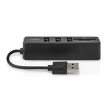 USB hub | 1x USB-A | 3x USB A Aljzat | 5-Port port(s) | USB 2.0 | USB-áramellátású | SD & MicroSD-1