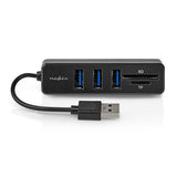 USB hub | 1x USB-A | 3x USB A Aljzat | 5-Port port(s) | USB 2.0 | USB-áramellátású | SD & MicroSD-2