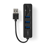 USB hub | 1x USB-A | 3x USB A Aljzat | 5-Port port(s) | USB 2.0 | USB-áramellátású | SD & MicroSD-5