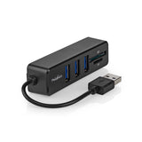 USB hub | 1x USB-A | 3x USB A Aljzat | 5-Port port(s) | USB 2.0 | USB-áramellátású | SD & MicroSD-8