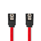 SATA kábel | 1.5 Gbps | SATA 7-Tűs Aljzat | SATA 7-Tűs Aljzat | Nikkelezett | 0.50 m | Lapos | PVC | Piros | Doboz-0