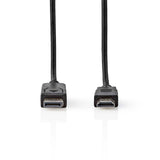 DisplayPort kábel | DisplayPort Dugasz | HDMI™ Csatlakozó | 4K@30Hz | Nikkelezett | 2.00 m | Kerek | PVC | Fekete | Label-1