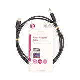 USB-C™ Adapter | USB 2.0 | USB-C™ Dugasz | 3.5 mm Dugasz | 1.00 m | Kerek | Nikkelezett | Fekete | Label-2