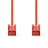 CAT6 hálózati kábel | RJ45 Dugasz | RJ45 Dugasz | S/FTP | 1.00 m | Kerek | LSZH | Piros | Label-1