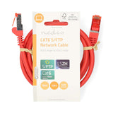 CAT6 hálózati kábel | RJ45 Dugasz | RJ45 Dugasz | S/FTP | 1.00 m | Kerek | LSZH | Piros | Label-2