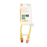 CAT6 hálózati kábel | RJ45 Dugasz | RJ45 Dugasz | S/FTP | 0.25 m | Kerek | LSZH | Sárga | Label-2