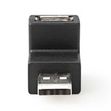 USB-A Adapter | USB 2.0 | USB-A Dugasz | USB-A Aljzat | 480 Mbps | Kerek | Nikkelezett | PVC | Fekete | Doboz-2