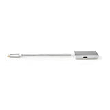 USB-C™ Adapter | USB 3.2 Gen 1 | USB-C™ Dugasz | Mini DisplayPort Aljzat | Power delivery | 0.20 m | Kerek | Aranyozott | Márkás / Nejlon Tok | Ezüst | Ablakos Fedő Doboz-2