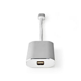 USB-C™ Adapter | USB 3.2 Gen 1 | USB-C™ Dugasz | Mini DisplayPort Aljzat | Power delivery | 0.20 m | Kerek | Aranyozott | Márkás / Nejlon Tok | Ezüst | Ablakos Fedő Doboz-3