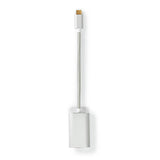 USB-C™ Adapter | USB 3.2 Gen 1 | USB-C™ Dugasz | Mini DisplayPort Aljzat | Power delivery | 0.20 m | Kerek | Aranyozott | Márkás / Nejlon Tok | Ezüst | Ablakos Fedő Doboz-0