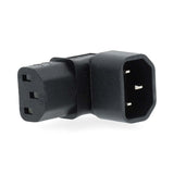 Extension Dugó | IEC-320-C13 | IEC-320-C14 | Könyök 90 ° | Nikkelezett | PVC | Fekete | Doboz | 1 db-0