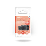 Extension Dugó | IEC-320-C13 | IEC-320-C14 | Könyök 90 ° | Nikkelezett | PVC | Fekete | Doboz | 1 db-3