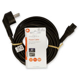 Tápkábel | Földelt Csatlakozó Dugó | IEC-320-C5 | Szögben | Egyenes | Nikkelezett | 5.00 m | Kerek | PVC | Fekete | Label-2