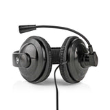PC headset | Teljes Fület Befedő Kialakítás | Stereo | 1x 3.5 mm / 2x 3.5 mm | Felhajtható Mikrofon | Fekete-4