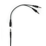 PC headset | Teljes Fület Befedő Kialakítás | Stereo | 1x 3.5 mm / 2x 3.5 mm | Felhajtható Mikrofon | Fekete-7