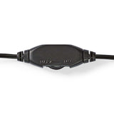PC headset | Teljes Fület Befedő Kialakítás | Stereo | 1x 3.5 mm / 2x 3.5 mm | Felhajtható Mikrofon | Fekete-8