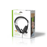 PC headset | Teljes Fület Befedő Kialakítás | Stereo | 1x 3.5 mm / 2x 3.5 mm | Felhajtható Mikrofon | Fekete-10