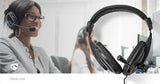 PC headset | Teljes Fület Befedő Kialakítás | Stereo | 1x 3.5 mm / 2x 3.5 mm | Felhajtható Mikrofon | Fekete-13