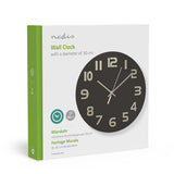 Falióra | Átmérő: 300 mm | Üveg | Fekete-5