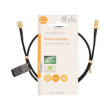 Antenna Kábel | SMA Aljzat | SMA Dugasz | Aranyozott | 50 Ohm | Egyes Árnyékolás | 0.50 m | Kerek | Márkás | Fekete | Label-2