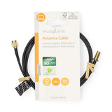 Antenna Kábel | RP SMA Dugasz | RP SMA Aljzat | Aranyozott | 50 Ohm | Egyes Árnyékolás | 1.00 m | Kerek | PVC | Fekete | Label-2