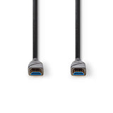 Aktív Optikai High Speed ​​HDMI Cable with Ethernet | HDMI™ Csatlakozó | HDMI™ Csatlakozó | 4K@60Hz | 18 Gbps | 40.0 m | Kerek | PVC | Fekete | Ajándék Dobozban-1