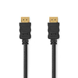 Nagy Sebességű HDMI ™ kábel Ethernet | HDMI™ Csatlakozó | HDMI™ Csatlakozó | 4K@30Hz | ARC | 10.2 Gbps | 1.50 m | Kerek | PVC | Fekete | Label-0