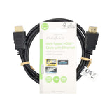 Nagy Sebességű HDMI ™ kábel Ethernet | HDMI™ Csatlakozó | HDMI™ Csatlakozó | 4K@30Hz | ARC | 10.2 Gbps | 1.50 m | Kerek | PVC | Fekete | Label-2